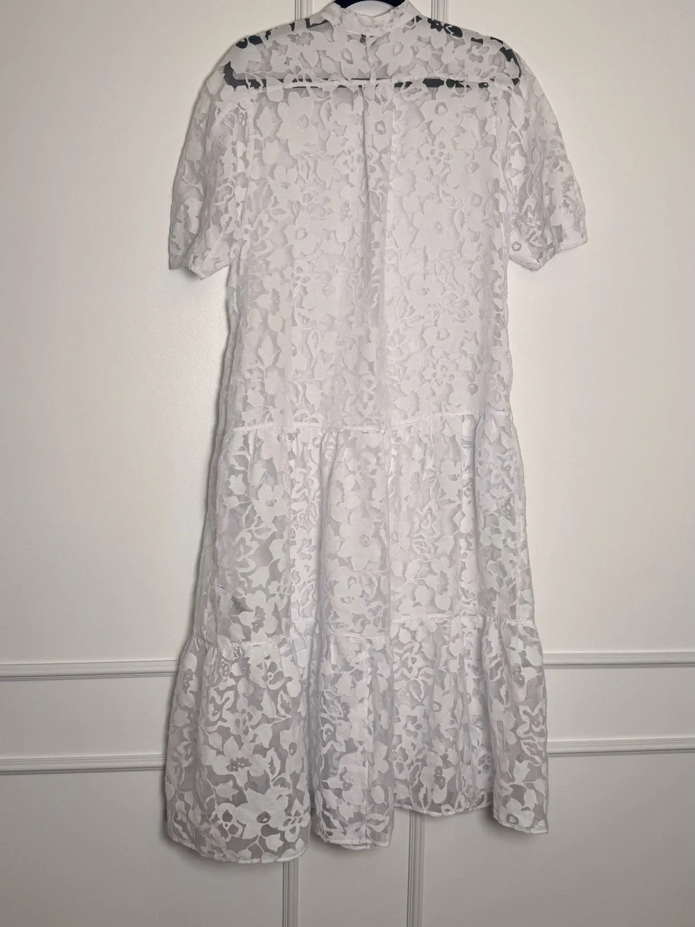 Ted Baker Claarey Floral Motif Tiered Midi Dress Oversized Excellent Condition 0 - Picture 3 of 6